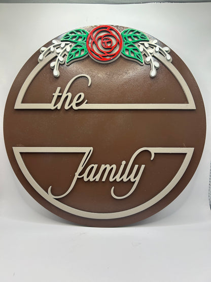 Custom Family Door Hanger