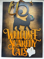 Welcome Scaredy Cats Halloween Sign