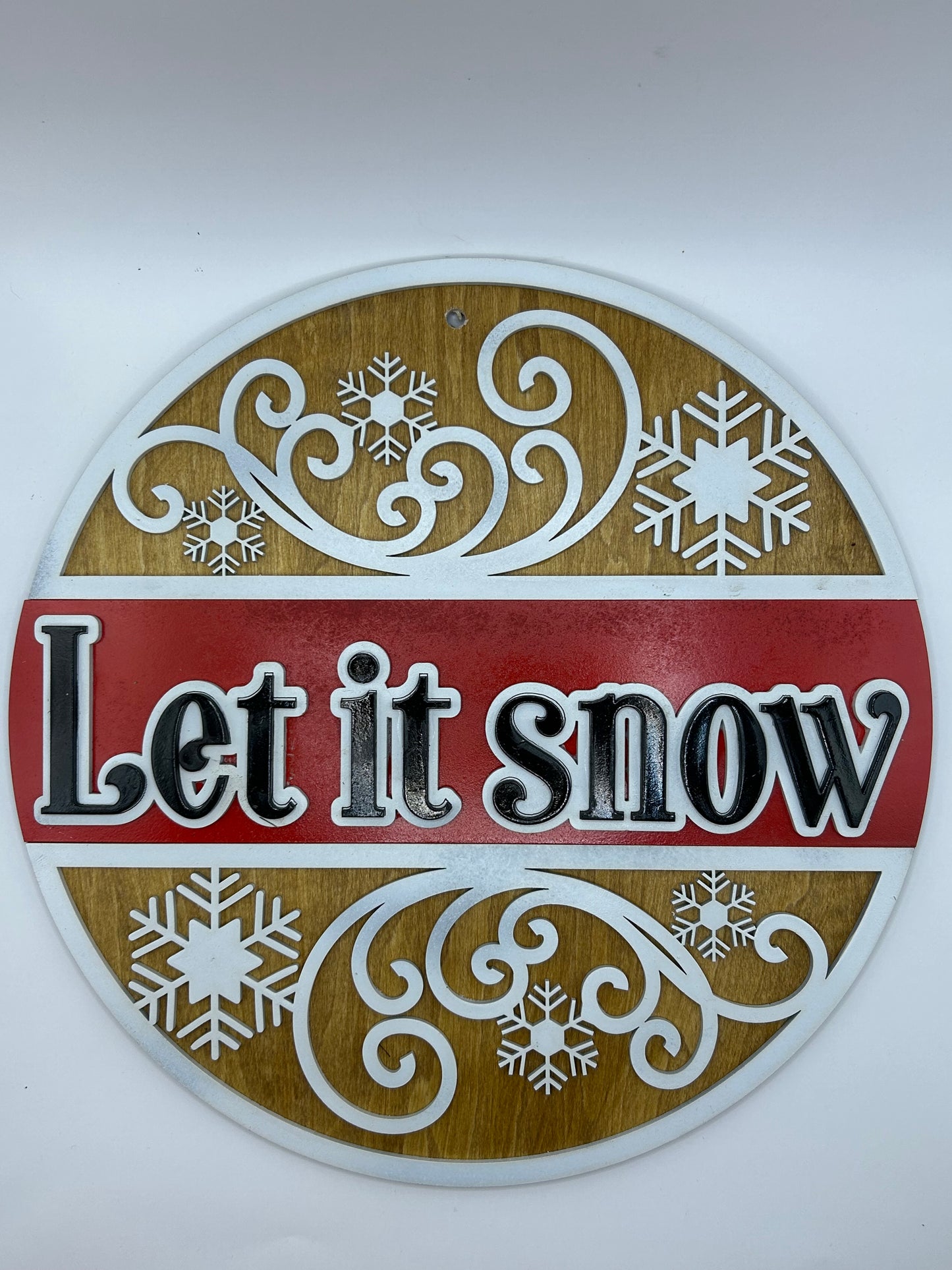 Let it Snow Christmas Door Hanger Sign